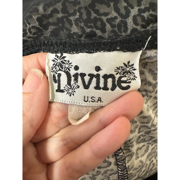 Divine leopard print short sleeves maxi dress size Large - Picture 3 of 9